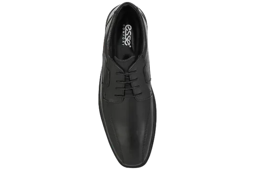 Esse Comfort Men's Leather Cushioned Bicycle Toe Oxford - Black - view 6