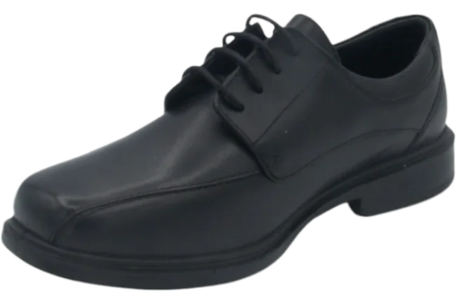 Benelaccio Boys' Leather Bicycle Toe Lace-Up Dress Shoes - Black - view 2
