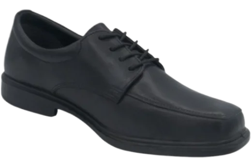 Benelaccio Boys' Leather Moc Toe Lace-Up Dress Shoes - Black