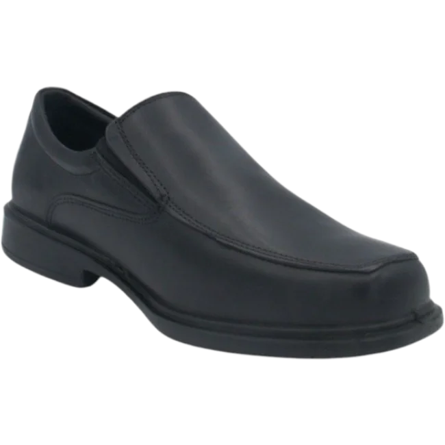 Benelaccio Boys' Leather Moc Toe Slip-On Dress Shoes - Black - view 1