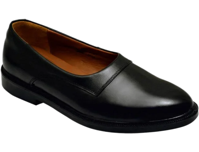 Wizfort Men's Leather Plain Toe Chassidic Loafer - Black