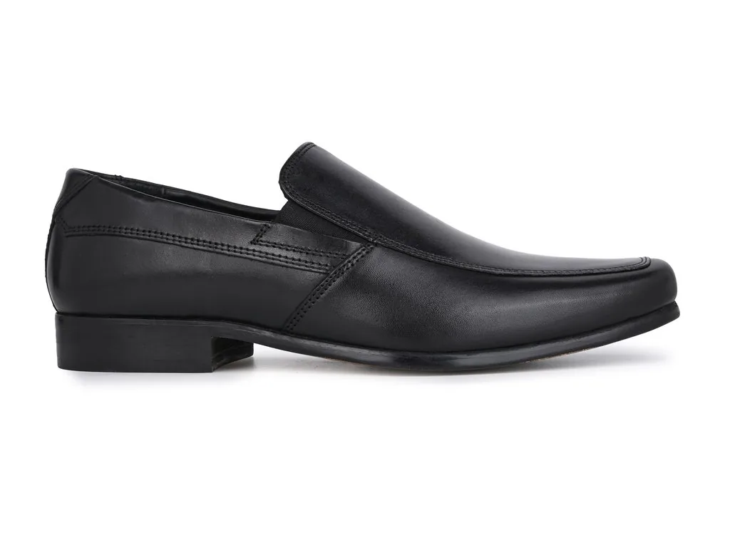 Esse Comfort Men's Leather Moc Toe Loafer - Black - view 3