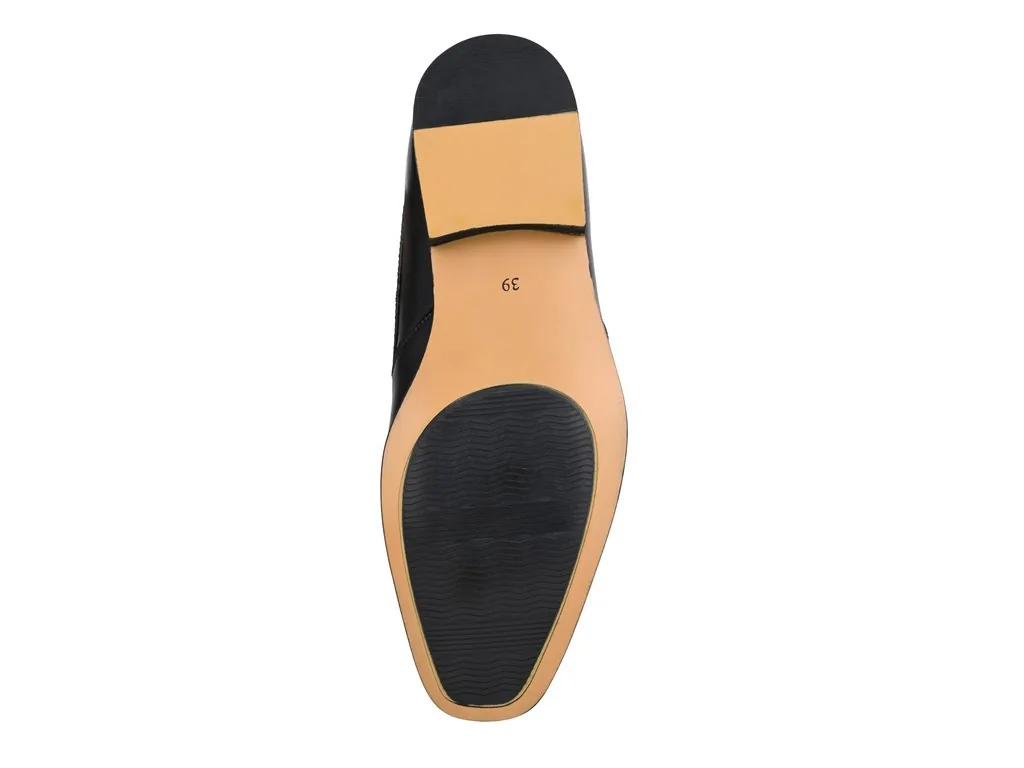 Esse Comfort Men's Leather Moc Toe Loafer - Black - view 7