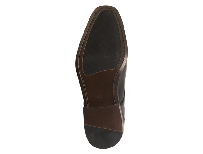 Wizfort Men's Premium Leather Sole Bicycle Toe Oxford - Black - view 7